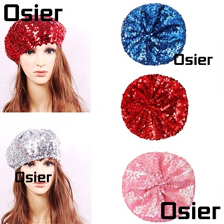 Osier1 หมวกเบเร่ต์แฟชั่น ประดับเลื่อมกลิตเตอร์