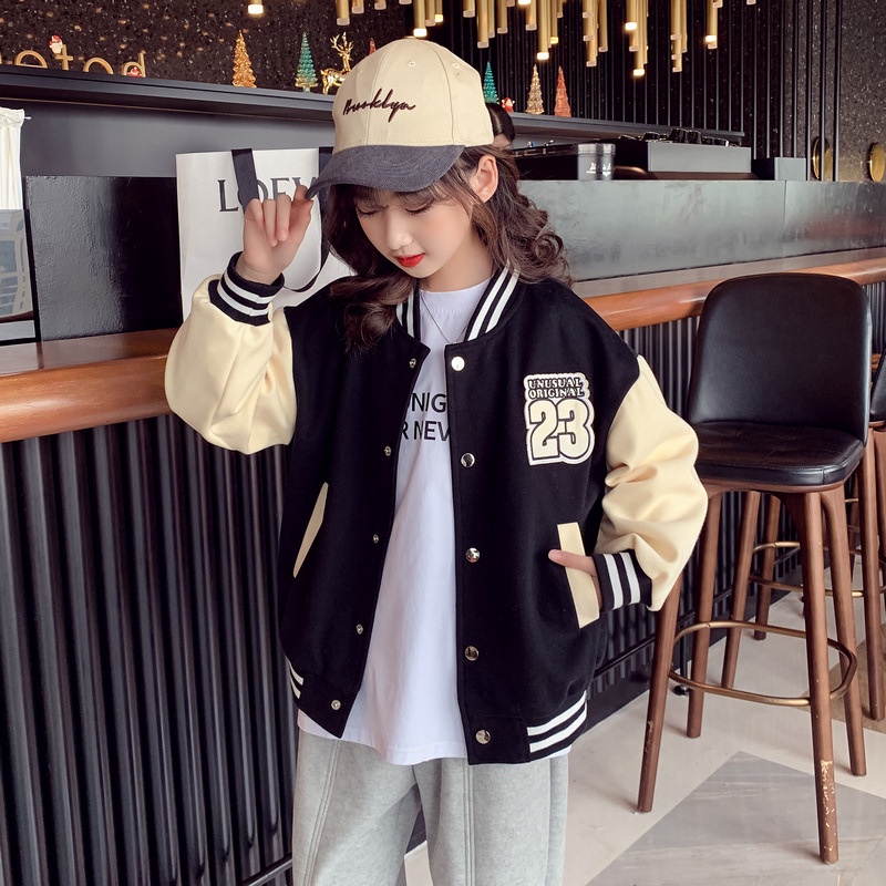 [ML] เสื้อแจ็กเก็ตเบสบอล ขนาดใหญ่ 120-170 ซม. แฟชั่นฤดูใบไม้ผลิ ฤดูใบไม้ร่วง สําหรับเด็ก