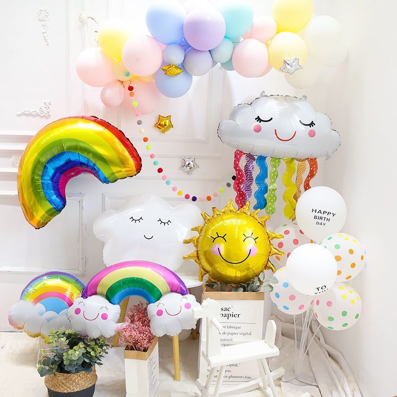 ลูกโป่งฟอยล์ รูปม้ายูนิคอร์น สีรุ้ง หลากสี สําหรับตกแต่งปาร์ตี้วันเกิด งานแต่งงาน อาบน้ําเด็ก