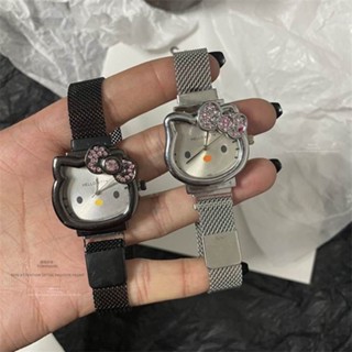 [Unique Watch] นาฬิกาข้อมือ สายเข็มขัดแม่เหล็ก ลาย Hello Kitty Y2K สําหรับผู้หญิง