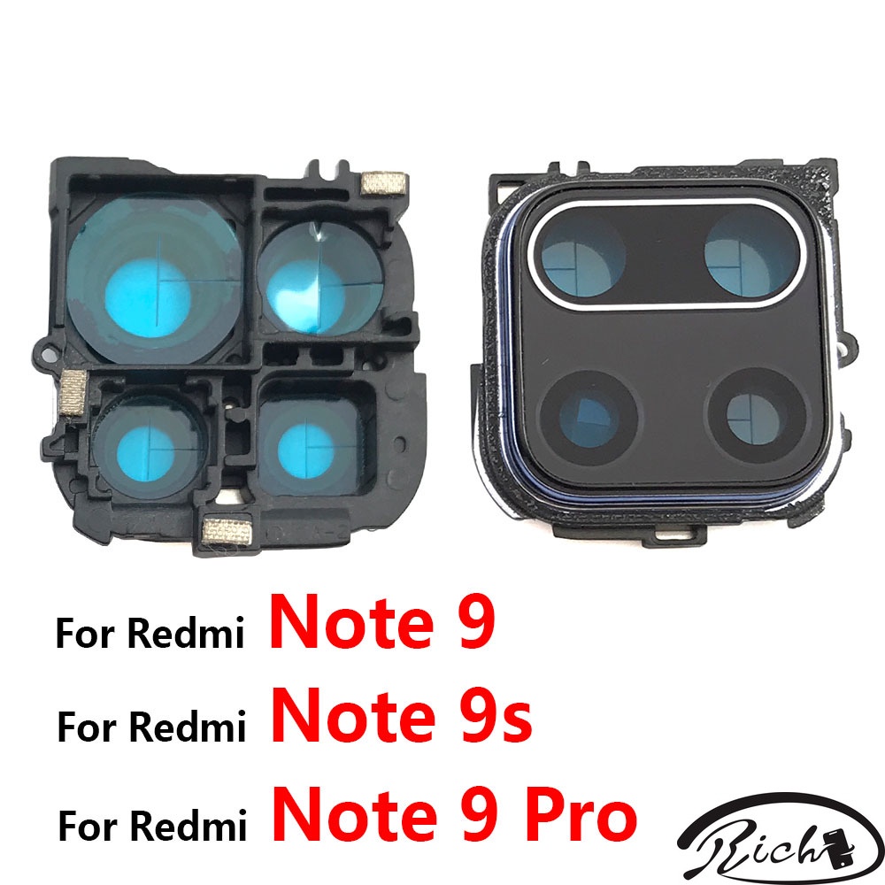 ใหม่ กรอบกระจกเลนส์กล้องด้านหลัง สําหรับ Xiaomi Redmi Note 9S 9 Pro