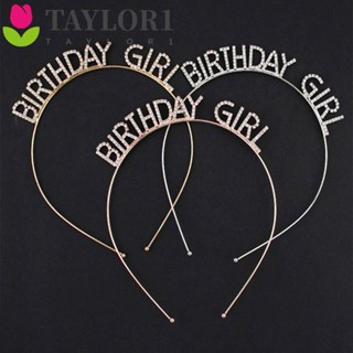 Taylor1 ที่คาดผม อัลลอย ลายตัวอักษร Happy Birthday สไตล์เกาหลี สําหรับผู้หญิง ของขวัญวันเกิด