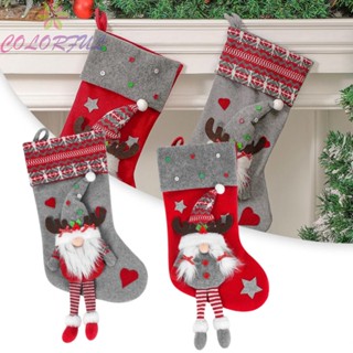 【COLORFUL】Christmas Stockings 2024 New Year 55*23*3cm Candy Bag Candy Bag For Children