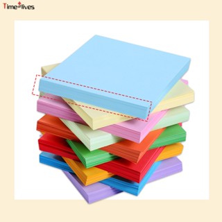 กระดาษสี่เหลี่ยม สีสดใส สําหรับทํางานหัตถกรรม มี 100 แผ่น