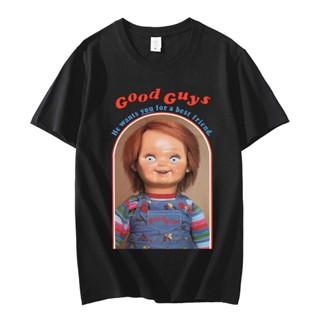 เสื้อยืด ผ้าฝ้าย พิมพ์ลายกราฟฟิค He Wants You for A Best Friend Chucky 1 สไตล์ฮาราจูกุ สําหรับผู้ชาย และผู้หญิง