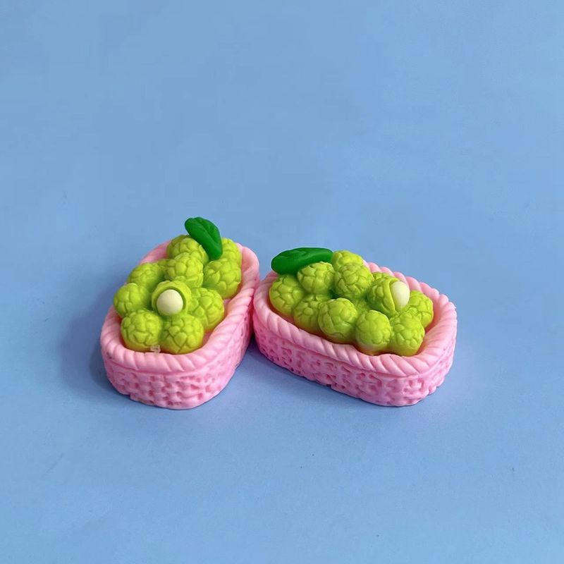 [3 #] Jibbitz Crocs สติกเกอร์เรซิ่น รูปตะกร้าผลไม้จําลอง สามมิติ อุปกรณ์เสริม สําหรับตกแต่งตู้เย็น diy SC