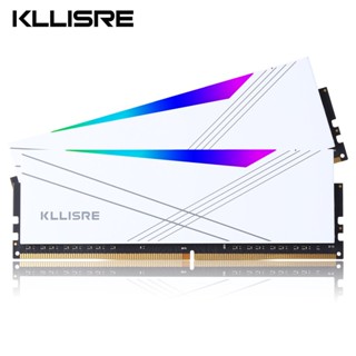 Kllisre ram หน่วยความจํา RGB DDR4 8GB 16GB 3200MHz 1.35V หรี่แสงได้ เข้ากันได้สูง