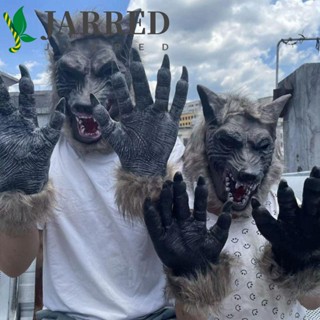 Jarred หน้ากากหัวหมาป่ายาง เสมือนจริง พร็อพสําหรับปาร์ตี้ฮาโลวีน