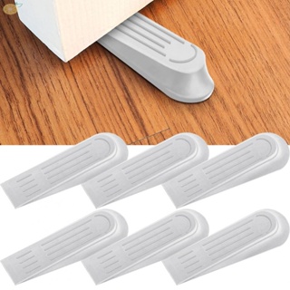 【VARSTR】Door Stopper Recyclable Rubber White 12*3.5*2cm 6pcs Accessories Durable