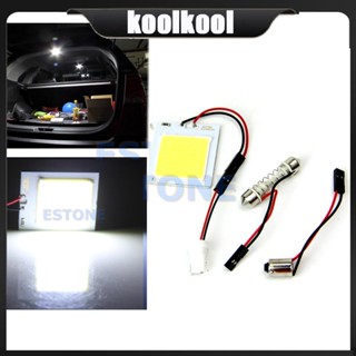 Kool โคมไฟเพดาน LED T10 BA9S 7W COB 48-LED T10 สําหรับรถยนต์ ยานพาหนะ เรือ RV