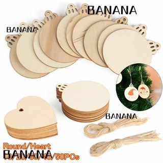 Banana1 แผ่นไม้ ทรงกลม สําหรับตกแต่งเทศกาลปี คริสต์มาส DIY