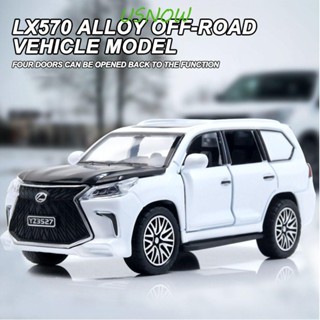 Usnow โมเดลรถออฟโร้ดจําลอง 1/36 Lexus Lx570 4 ประตู ขนาดเล็ก ของเล่นสําหรับเด็ก