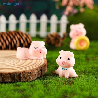 Widefigure โมเดลฟิกเกอร์ รูปหมูน่ารัก ขนาดเล็ก สําหรับตกแต่งบ้าน สวน