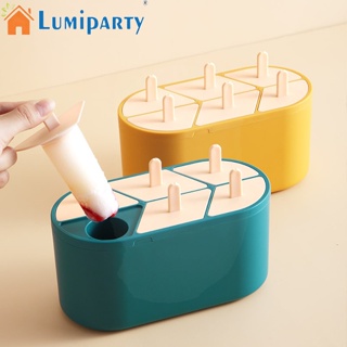 Lumiparty แม่พิมพ์ไอศกรีม 6 ช่อง ขนาดใหญ่ 50 มล. ใช้ซ้ําได้ ปลดง่าย สําหรับทําไอศกรีม Diy