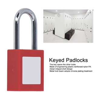  Intelligent Security 5 ชุด Lockout Tagout Locks กุญแจคล้องไนลอน Loto Safe ชุบโครเมียมพร้อมฉลากที่เขียนได้สำหรับอุตสาหกรรม 38 มม.