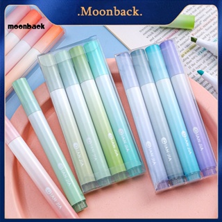 &lt;moonback&gt; ปากกาไฮไลท์ หมึกไล่โทนสี 4 ชิ้น