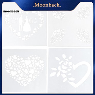 &lt;moonback&gt; แผ่นแม่แบบฉลุลาย ละเอียดอ่อน สําหรับตกแต่งสมุดภาพ อัลบั้มภาพ DIY จํานวน 1 ชุด