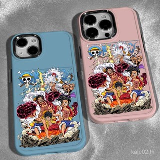 เคสป้องกันโทรศัพท์มือถือซิลิโคน ลายการ์ตูนลูฟี่ กันกระแทก สําหรับ iPhone 14promax 13 12 11 xs