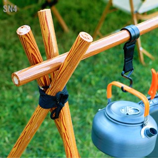 SN4 Outdoor Camping Triangular Storage Rack High Load Bearing Wood Hanging Stand 125cm