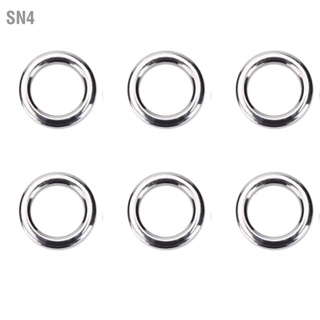 SN4 50pcs Heavy Duty Fishing Solid Stainless Steel Snap Split Ring Sea ประมง Lure Connector