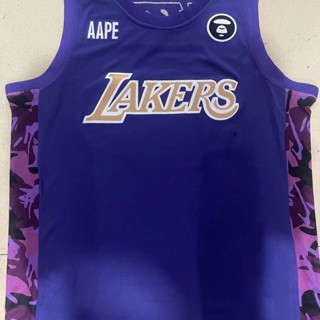 เสื้อกีฬาบาสเก็ตบอล ปักลาย Game Season Lakers Purple Bulls สีแดง สีฟ้า มี 23 ชิ้น 288475