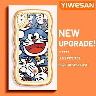 สําหรับ VIVO Y93 Y93s เคส การ์ตูน Happy Doraemon สี่เหลี่ยม ของแท้ นิ่ม ซิลิโคนเหลว ขอบลาย เคสโทรศัพท์