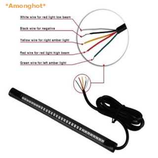 Amonghot&gt; ใหม่ แถบไฟเลี้ยว Led 48 ดวง ยืดหยุ่น สําหรับติดท้ายรถมอเตอร์ไซค์ SMD