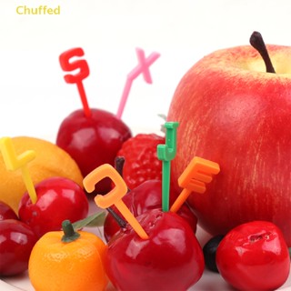 Chuffed&gt; ส้อมจิ้มผลไม้ 26 ตัวอักษร 26 ชิ้น สําหรับเด็ก