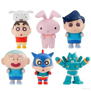 Yyds โมเดลฟิกเกอร์ รูปการ์ตูนชินจัง Kazama Toru Masao Lucky Bunny Action Kamen ของเล่นสําหรับเด็ก 6 ชิ้น