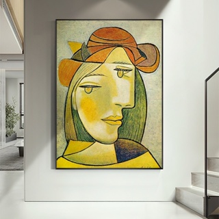 โปสเตอร์ภาพวาดผ้าใบ พิมพ์ลาย Pablo Picasso Abstract Woman สําหรับตกแต่งผนัง