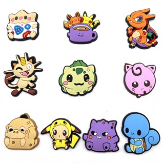 【New Pokemon Series】ใหม่ คลาสสิก ปิกาจู เป็ด กราฟฟิติ ซีรีส์ รองเท้า เสน่ห์ สําหรับ Cros Clogs DIY ตกแต่ง Jibtz รองเท้า ดอกไม้ อุปกรณ์ตกแต่ง รองเท้า ขายส่ง