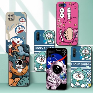 เคสโทรศัพท์มือถือ ลายการ์ตูนโดเรม่อน นักบินอวกาศน่ารัก สําหรับ Realme 9 9i Pro Plus C11 2021 2020 C20 C20A