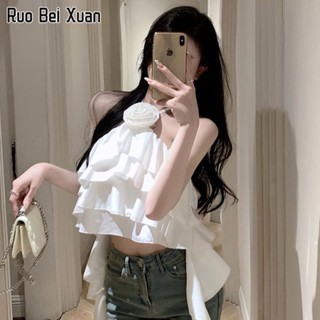 RUO BEI XUAN เสื้อกั๊กสตรีฤดูร้อนแฟชั่นใหม่ตัดเสื้อ