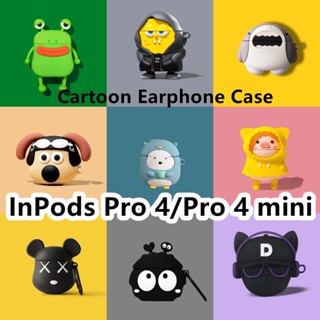 พร้อมส่ง! เคสหูฟัง แบบนิ่ม ลายการ์ตูนฉลาม สําหรับ Pro 4 Mini Pro4 Mini InPods Pro 4