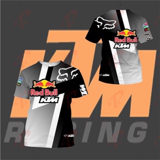 เสื้อยืดคอกลม พิมพ์ลาย KTM Racing 3D สําหรับผู้ชาย XXS-6XL 2023