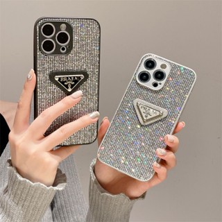 เคสโทรศัพท์มือถือแบบนิ่ม สีเงิน แวววาว สําหรับ iPhone 14 13 1211 Pro max