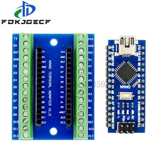 Nano V3.0 บอร์ดขยายอะแดปเตอร์ควบคุมเทอร์มินัล NANO IO สําหรับ Arduino AVR ATMEGA328P