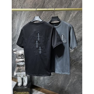Chr88ome8-2023ss เสื้อแขนสั้น ผ้าฟาบริค ป้องกันสิ่งแวดล้อม แฟชั่น คุณภาพสูง