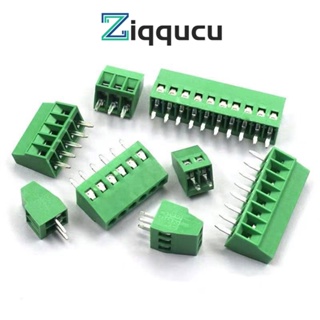 Ziqqucu ขั้วต่อสกรู PCB 2P 3P 6P7 8P 2.54 มม. 0.1nm 150V 6A สําหรับสายเคเบิล 24-12AWG 10 ชิ้น