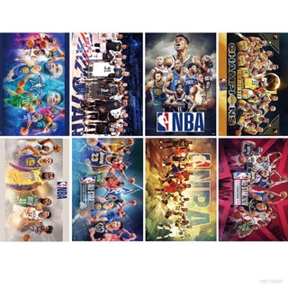 Hobby 8 ชิ้น / เซต โปสเตอร์ NBA ติดผนัง รูปภาพ วอลเปเปอร์ เคลือบกระดาษ 42x29 ซม.