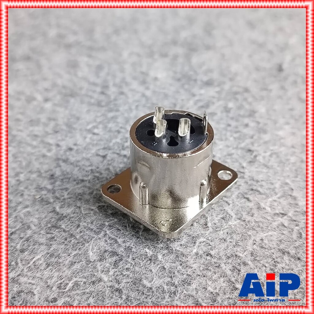 แพ็ค4ตัว CANNON ติดแท่น LIDGE YM047A XLRติดแท่น YM-047A XLR ตัวผู้ แจ็คCANNON YM 047 A ติดแท่นตัวผู้ เอไอ-ไพศาล