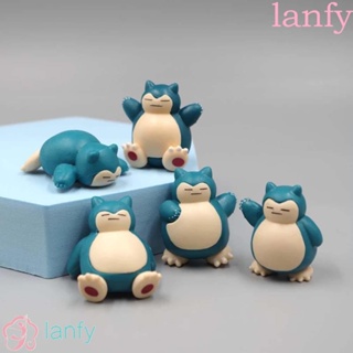 Lanfy โมเดลฟิกเกอร์การ์ตูน Pokemon Christmas ขนาด 4 ซม. 5 ชิ้น/ชุดสําหรับตกแต่ง