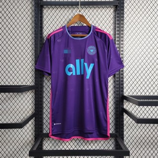 เสื้อกีฬาแขนสั้น ลายทีมชาติฟุตบอล Charlotte FC jersey 2023 2024 23 24 ชุดเยือน