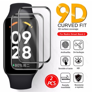 2PCS 9D Curved Soft Fiber Protective Glass For Redmi Smart Band 2 Band2 Full Screen Protector Guard Cover Film On Redmy Band 2