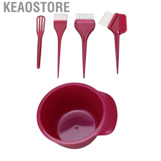 Keaostore  Mixing Bowl  Stirrer Hair Dyeing Brush Bowl Set Ergonomic Handle Nylon Fiber  for Home Use