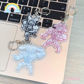 ✧JUNE✧ Muscle Bag Pendant Melody Figures Keychain New Gift Kuromi Toy Anime