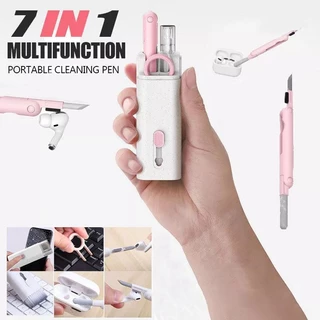 7-in-1 แป้นพิมพ์คอมพิวเตอร์ชุดแปรงทำความสะอาดชุดปากกาทำความสะอาดหูฟังสำหรับเครื่องมือทำความสะอาดแป้นพิมพ์ชุดหูฟัง