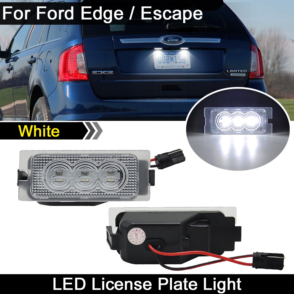 หลอดไฟ LED ติดป้ายทะเบียนรถยนต์ สีขาว สําหรับ Ford Edge 2007-2014 Escape 2008-2012 Mercury Mariner 2008-2011 2 ชิ้น