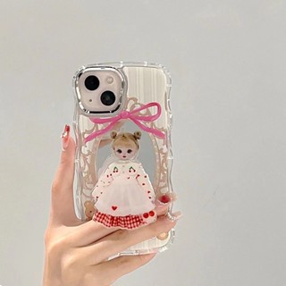 เคสโทรศัพท์มือถือ กันลื่น ลายการ์ตูน พร้อมที่ตั้งวาง สําหรับ iPhone 14Pro max 14ProiPhone 14 iPhone13 Pro iPhone 13Pro max iPhone12 Pro 11 Airpods 1 2 Pro 3