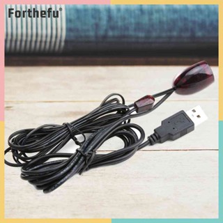 ★ Forthefu ★  1/2/5 ชิ้น USB IR อินฟราเรด รีโมตคอนโทรล ตัวรับสัญญาณ สายเคเบิลต่อขยาย สําหรับ Extender Repeater IR ตัวรับสัญญาณ